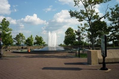 Benjamin Banneker Park fountain - view from Banneker Circle near marker image. Click for full size.