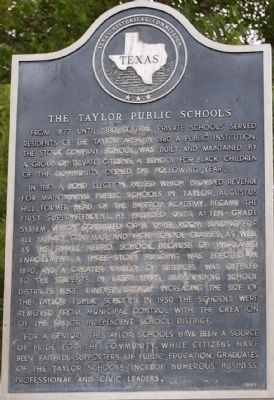 The Taylor Public Schools Marker. Click for full size. The Taylor Public Schools Marker image. Click for full size.