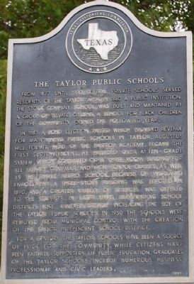 The Taylor Public Schools Marker image. Click for full size.