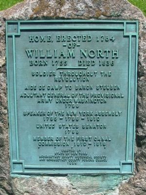 <center>Home of William North Marker<br> Duanesburg, N.Y.</center> image. Click for full size.