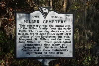 Miller Cemetery Marker image. Click for full size.