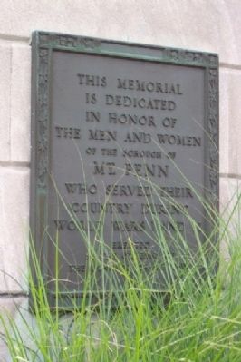 Mt. Penn World War Memorial Marker image. Click for full size.