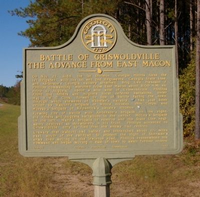 Battle of Griswoldville The Advance from East Macon Marker image. Click for full size.
