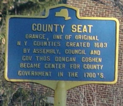Orange County Seat Marker image. Click for full size.