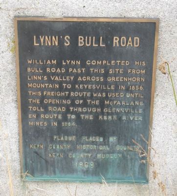 Lynns Bull Road Marker image. Click for full size.