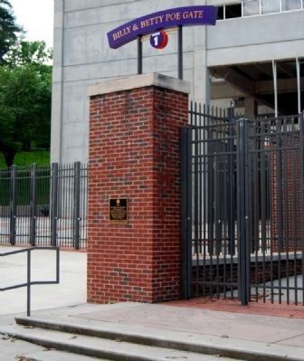 Billy & Betty Poe Gate -<br>Memorial Stadium Gate 1. Click for full size. Billy & Betty Poe Gate -<br>Memorial Stadium Gate 1 image. Click for full size.