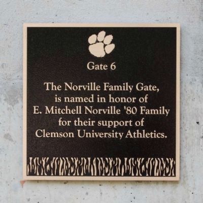 The Norville Family Gate -<br>Memorial Stadium Gate 6 image. Click for full size.