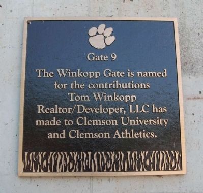 The Winkopp Gate -<br>Memorial Stadium Gate 9. Click for full size. The Winkopp Gate -<br>Memorial Stadium Gate 9 image. Click for full size.