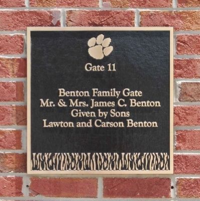 The Benton Family Gate -<br>Memorial Stadium Gate 11. Click for full size. The Benton Family Gate -<br>Memorial Stadium Gate 11 image. Click for full size.