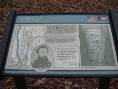 Construction of Fort Mill Ridge Marker image. Click for full size.
