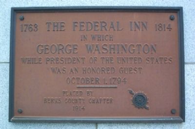 The Federal Inn DAR Marker. Click for full size. The Federal Inn DAR Marker image. Click for full size.