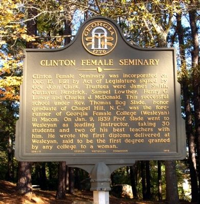 Clinton Female Seminary Marker image. Click for full size.