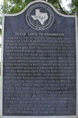 Texan Santa Fe Expedition Marker image. Click for full size.