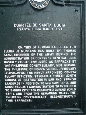 Cuartel de Santa Lucia Marker. Click for full size. Cuartel de Santa Lucia Marker image. Click for full size.