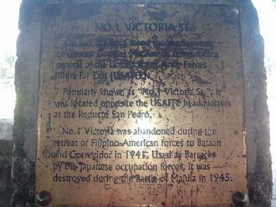No. 1 Victoria St. Marker. Click for full size. No. 1 Victoria St. Marker image. Click for full size.