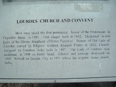 Lourdes Church and Convent Marker image. Click for full size.
