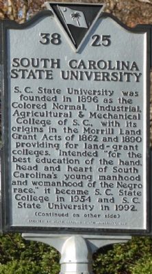 South Carolina State University Marker image. Click for full size.