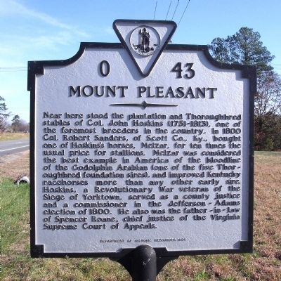 Mount Pleasant Marker image. Click for full size.