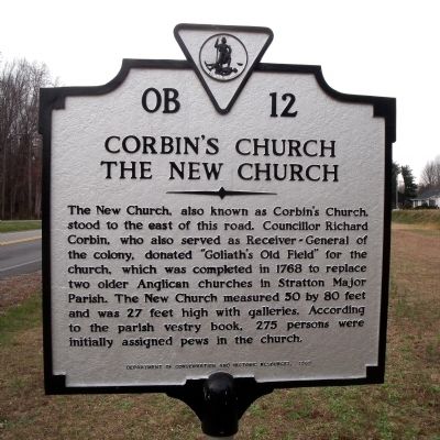 Corbin's Church Marker image. Click for full size.