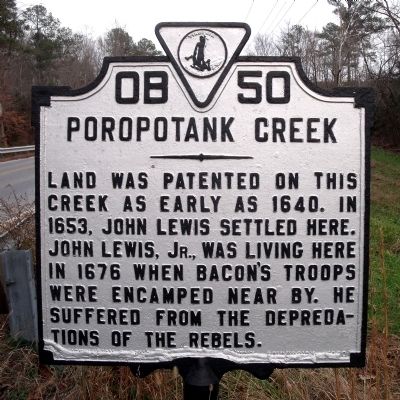 Poropotank Creek Marker. Click for full size. Poropotank Creek Marker image. Click for full size.