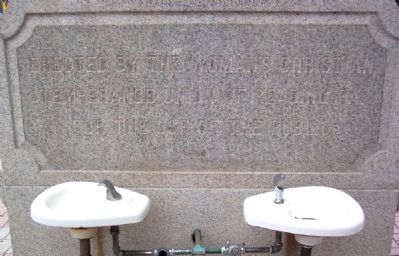 Woman's Christian Temperance Union Drinking Fountain Inscription image. Click for full size.