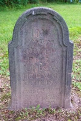 Peter Jones Tombstone in St. Gabriel's Church Cemetery. Click for full size. Peter Jones Tombstone in St. Gabriel's Church Cemetery image. Click for full size.