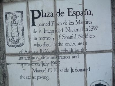 Plaza de Espana Marker image. Click for full size.