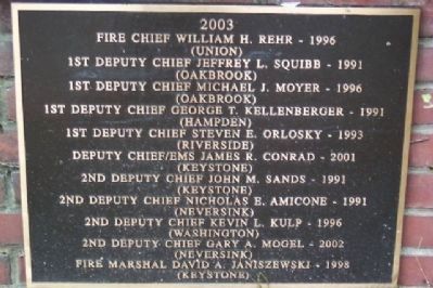 2003 Volunteer Fire Leadership image. Click for full size.