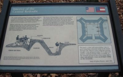 Interior of the Central Redoubt Marker image. Click for full size.