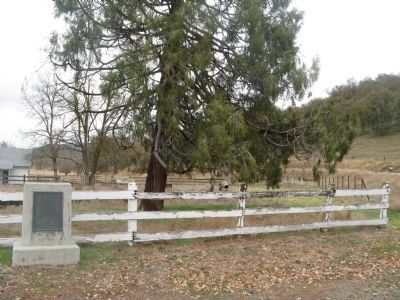 Lavers Crossing Marker and Lavers Ranch. Click for full size. Lavers Crossing Marker and Lavers Ranch image. Click for full size.