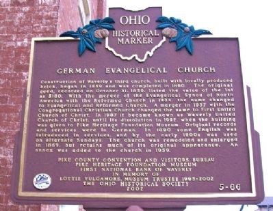 German Evangelical Church Marker (Side A). Click for full size. German Evangelical Church Marker (Side A) image. Click for full size.