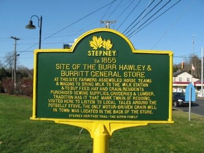 Burr Hawley & Burritt General Store Marker. Click for full size. Burr Hawley & Burritt General Store Marker image. Click for full size.