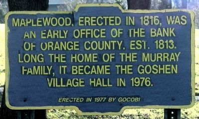 Maplewood Marker. Click for full size. Maplewood Marker image. Click for full size.