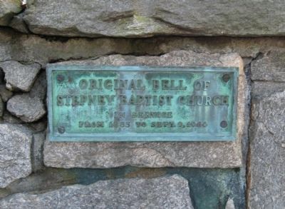 Original Bell of Stepney Baptist Church Marker image. Click for full size.