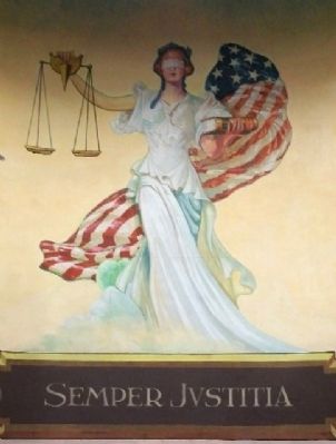 Pike County Courthouse Courtroom Mural image. Click for full size.