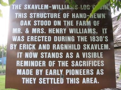 The Skavlem–Williams Log Cabin Marker image. Click for full size.