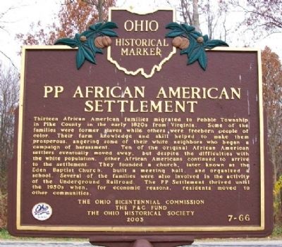 PP African American Settlement Marker (Side A) image. Click for full size.