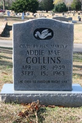 Addie Mae Collins Gravestone (1949-1963) image. Click for full size.