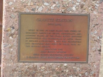 Granite Station Marker. Click for full size. Granite Station Marker image. Click for full size.