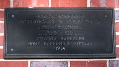 Virginia Randolph Home Economics Cottage 1939 image. Click for full size.