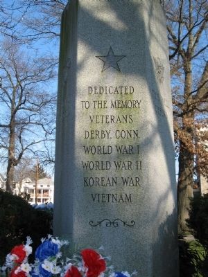 Derby Veterans Monument image. Click for full size.