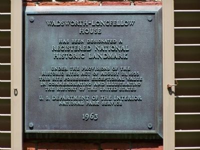 Wadsworth-Longfellow House Marker image. Click for full size.