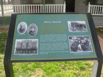 Weill House Marker. Click for full size. Weill House Marker image. Click for full size.