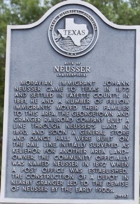 Site of Neusser (Naizerville) Marker image. Click for full size.