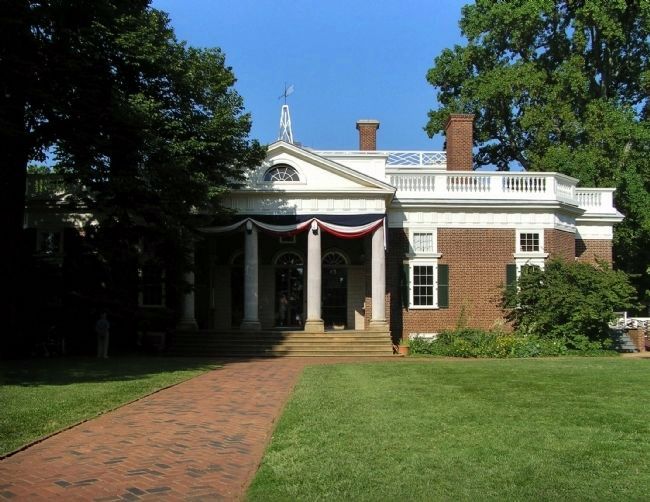 Monticello East Front (1772) image. Click for full size.