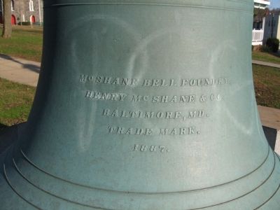 Inscription on the bell. Click for full size. Inscription on the bell image. Click for full size.