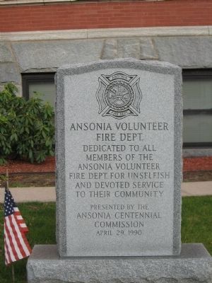 Ansonia Volunteer Firemen’s Monument. Click for full size. Ansonia Volunteer Firemen’s Monument image. Click for full size.
