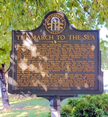 The March to the Sea Marker. Click for full size. The March to the Sea Marker image. Click for full size.