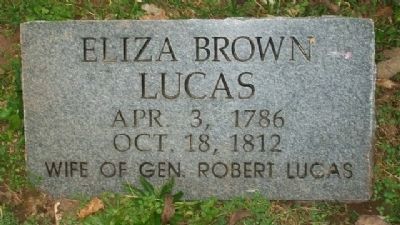 Eliza Brown Lucas Replacement Grave Marker image. Click for full size.