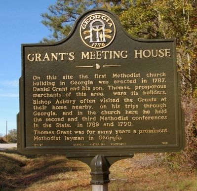 Grant's Meeting House Marker. Click for full size. Grant's Meeting House Marker image. Click for full size.